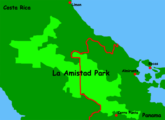 La Amistad Friendship International Park Map