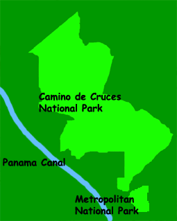 Camino de Cruces National Park, Panama map