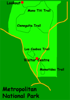 Metropolitan National Park, Panama Map